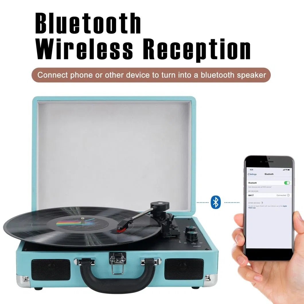 Портативный проигрыватель винила с Bluetooth и аккумулятором