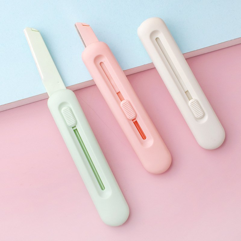 Custom Logo Portable Stainless Steel Blade Eyebrow Trimming