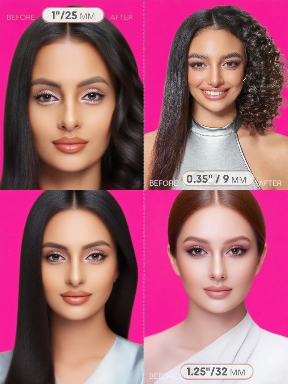 Veganlizz Hair Curling Iron 1 ¼ Inch, Long Barrel Curling Iron with LED Display & 8 Temperature Settings, Quick Preheating, Auto off Suitable