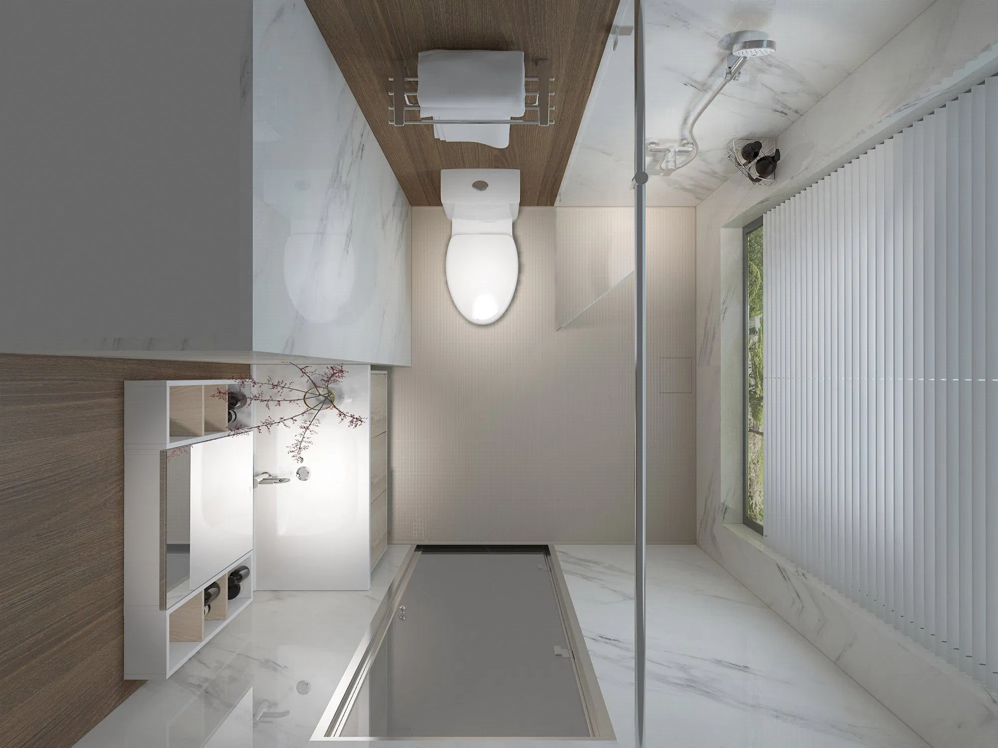New Product Apartment-Focused SMC Compression Molded Compact Multi-Functional Prefabricated Integrated Bathroom