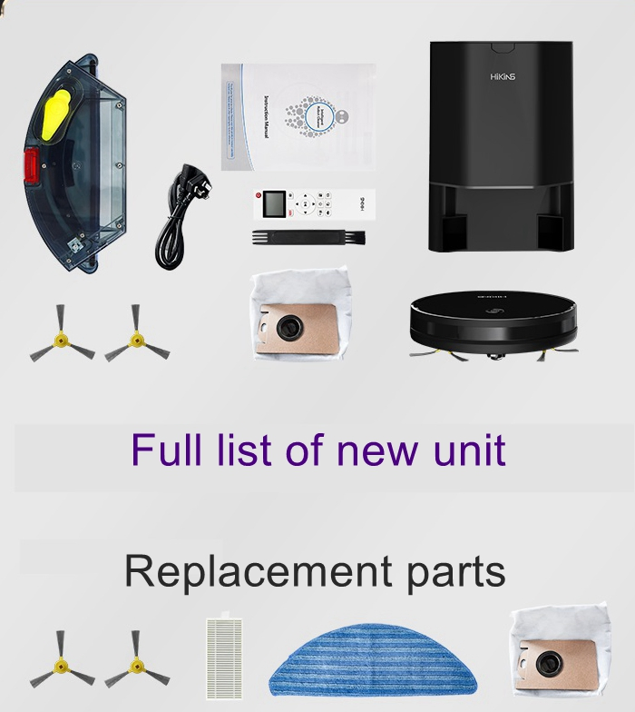 Automatic Dust Collection Robot Vacuum Cleaner with Large Vacuum Suction Power M8 Plus