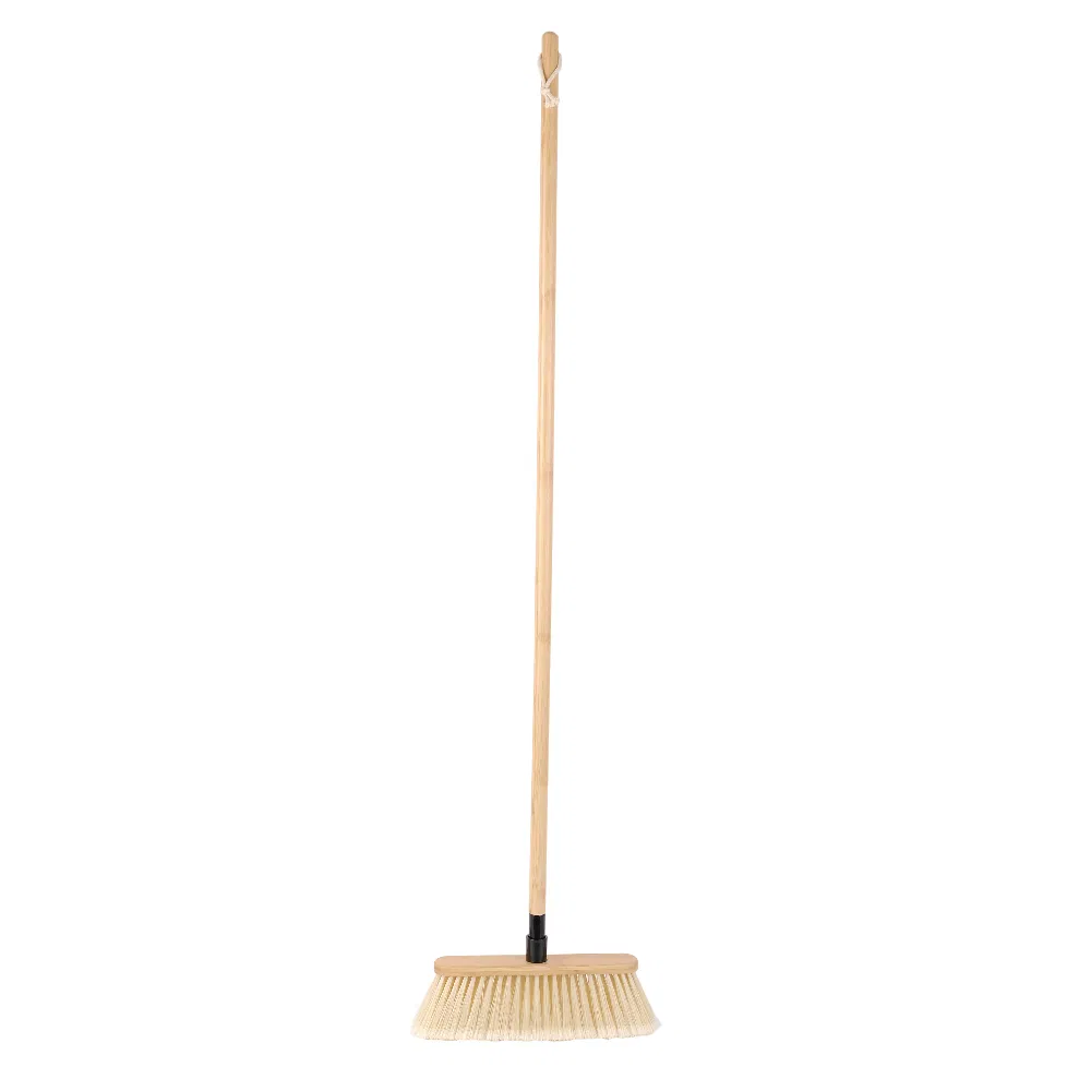 44086 Customized Household Eco-Friendly Long Handle Bamboo Brushes Cleaning Brooms
