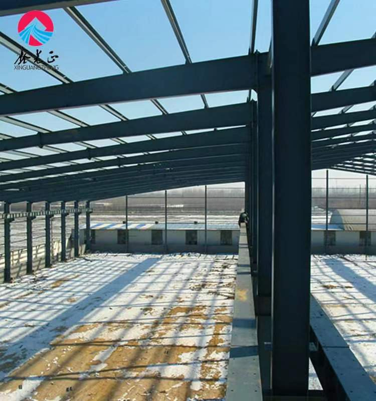 Prefabricated Steel Q355b Steel Column Corrugated Roof Panel Warehosue