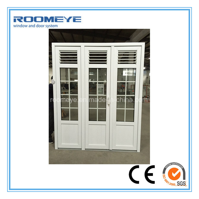Roomeye PVC Door UPVC Casement Door with Shutter Double Glass with Girll 2017 New Style