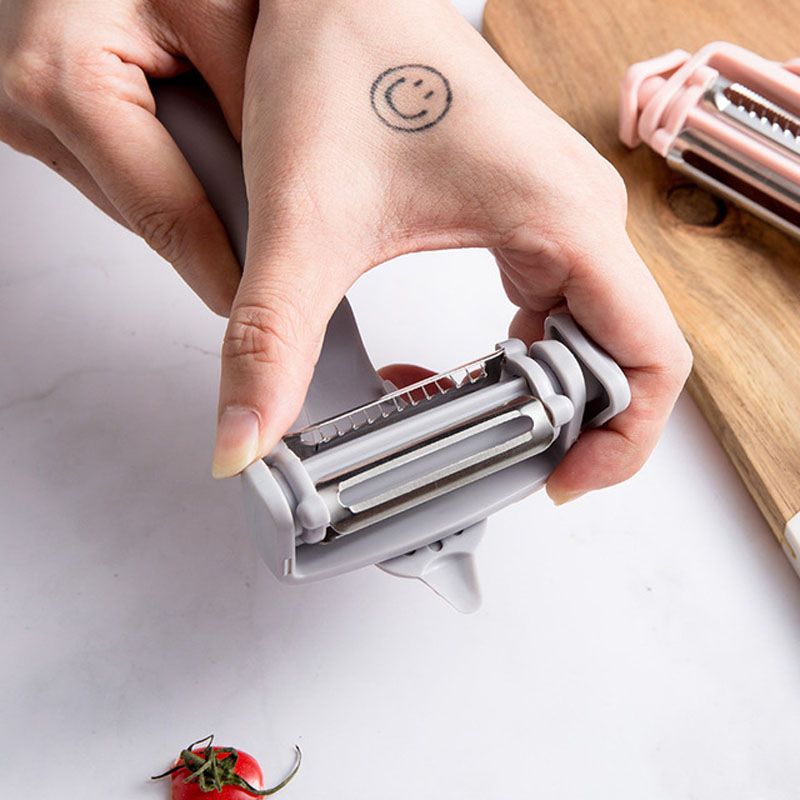 Stainless Steel Rotary Peeler with Plastic Handle Multi-Functional Peeler 3in1 Vegetables Fruit Peelers Kitchen Peeling Tool Esg12110
