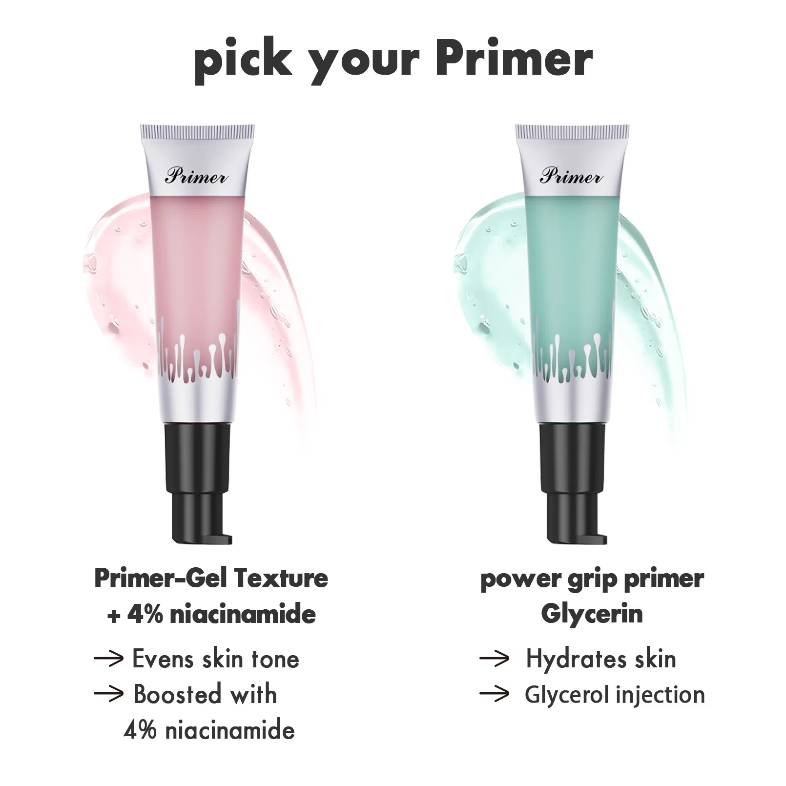 Natural 2 Colors Waterproof Face Whitening Foundation Makeup Isolation Cream Face Primer