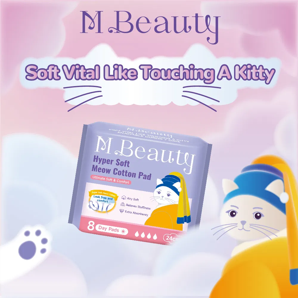 M Beauty OEM Use Disbosable Breathable Cotton Film Female Sanitary Napkin Sanitary Napkins Pads