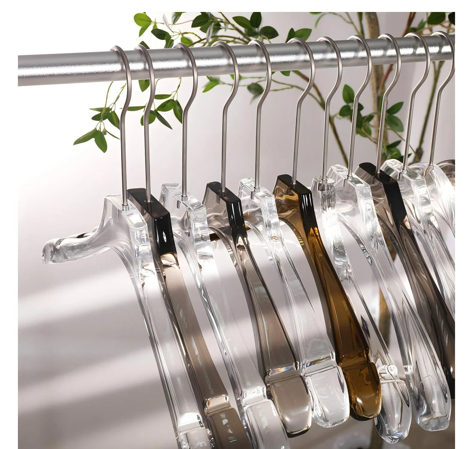Clear Strong Acrylic Coat Hanger with Customized Size, Acrylic Clothes Hanger