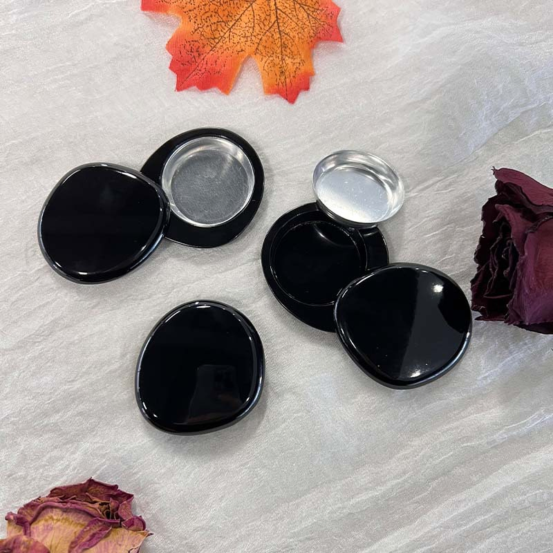 Factory Price Zinc Alloy Silver Sliding Metal Box Magnetic Solid Perfume Container