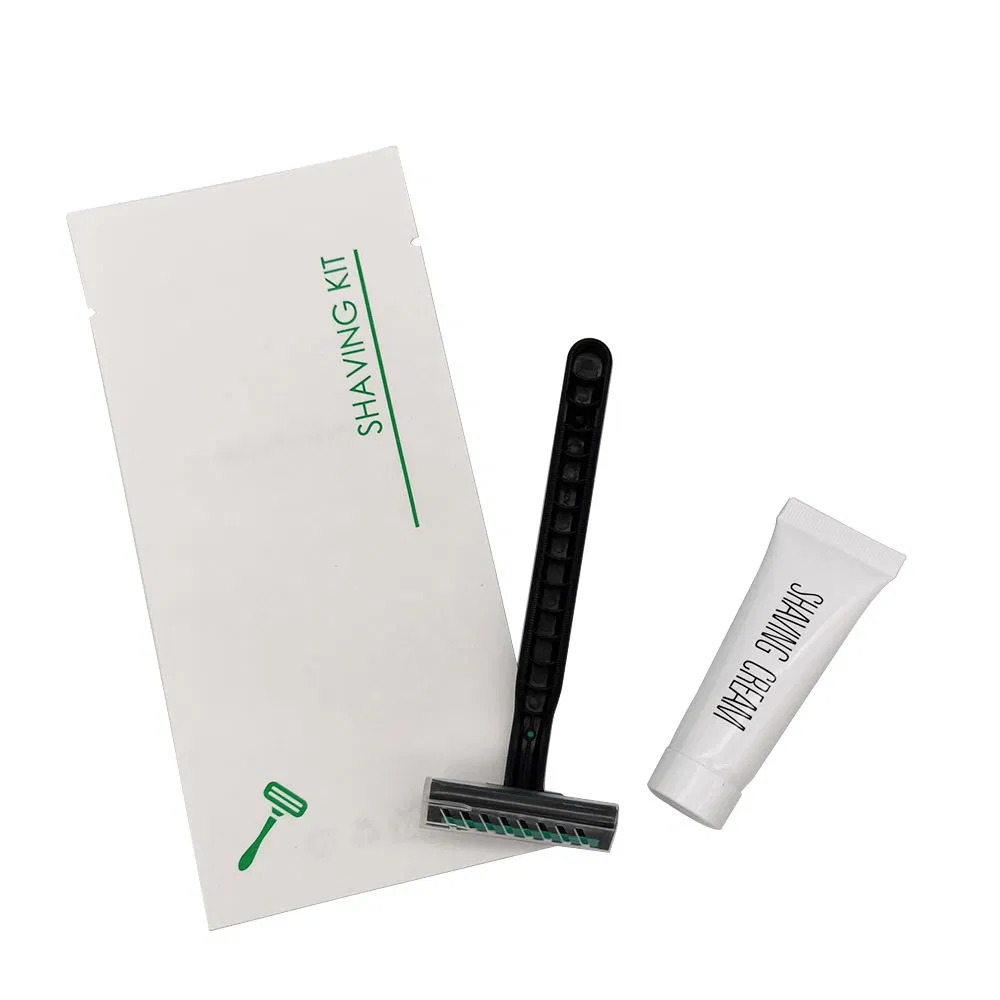 OEM Cheap Bulk Packing Plastic Straw Hotel Shaving Razor Disposable SPA Double Blades Shaver