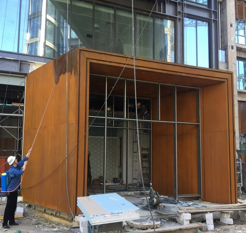 Metal Curtain Wall Exterior 4mm Corten Steel Facade Decoration Cladding Panel