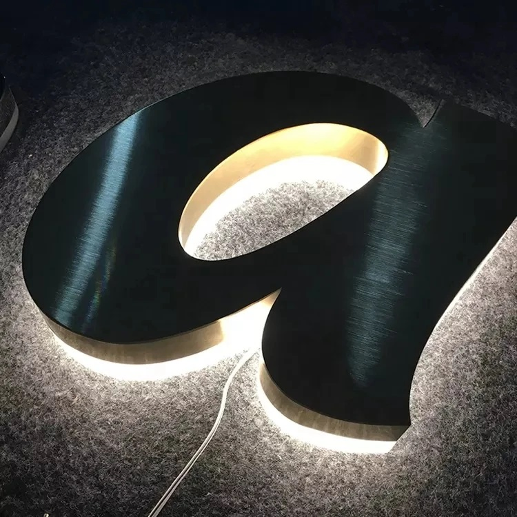 Custom Made Outdoor Backlit LED Channel Letters Illuminated Logo LED Signage Advertising Sign