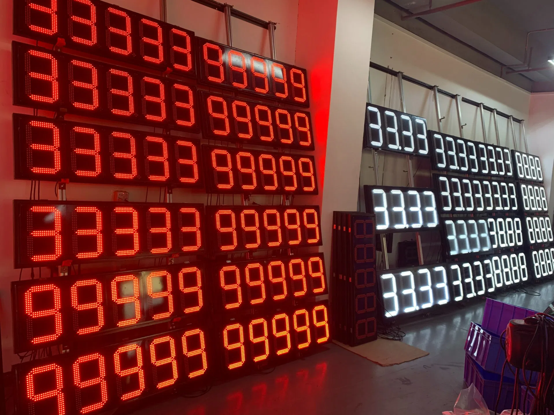 18 Inches 8.888 8.889/10 Fuel Station Gas Station Signs LED 7 Segment LED Board Gas Price Light Display