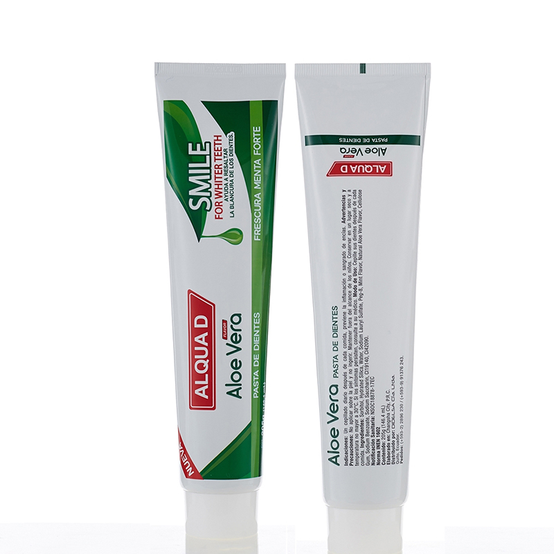 Free Sample OEM Private Label 100g /150g / 205g Teeth Whitening Fluoride Free Aloe Vera Herbal Toothpaste