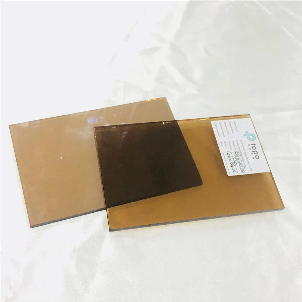 Bronze Coated Glass Dark Bronze Golden Bronze Light Bronze Coated Glass European Bronze Reflective Glass (74R-GB1108)