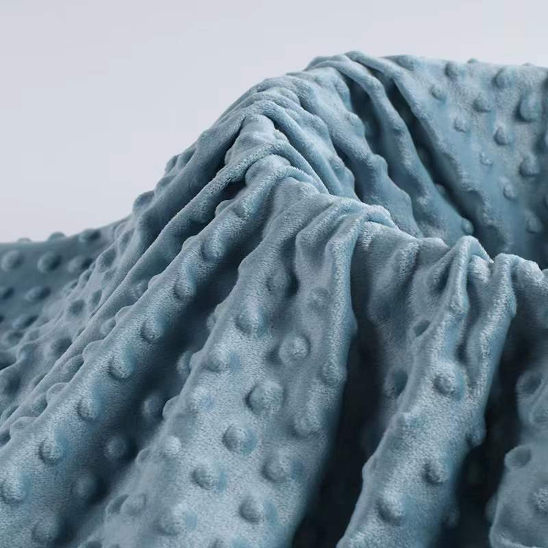 Super Soft Poly Embossed Baby Cuddle Bubble Minky DOT Plush Home Textile Blanket Fabric for Baby Blanket and Garment