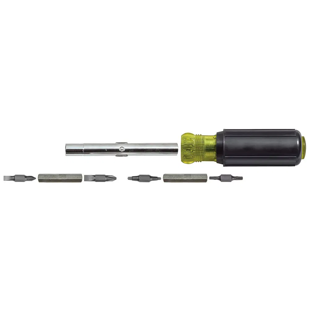 Screwdriver Nut Driver Set 8 Bits (Phillips Slotted Torx Square) 3 Nut Driver Sizes