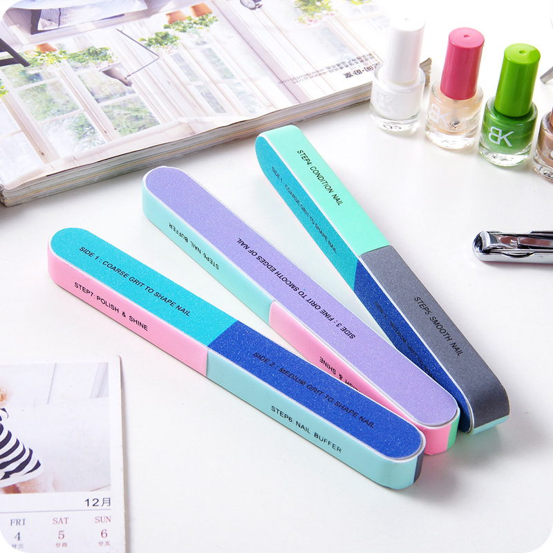 Nail Polish Buffer Professional Sanding Block 7 Way Nail Files for Salon and Home Use