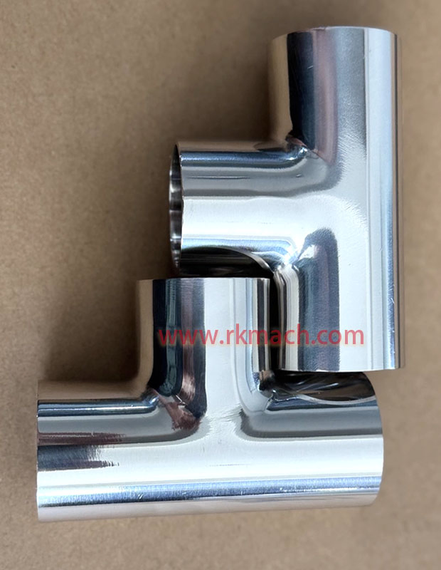 Food Grade Pipe Fittings 1.5 Inch Stainless Steel SUS304 Weld Tee