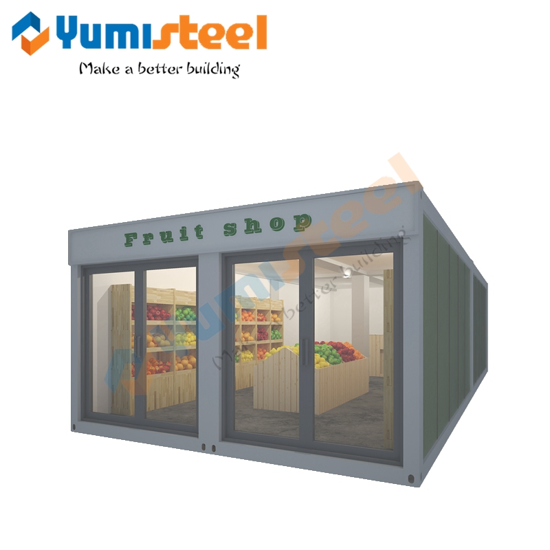 Turn-Key Project Fruit Shop Modular House Mobile Container House Prefabricated Mini House