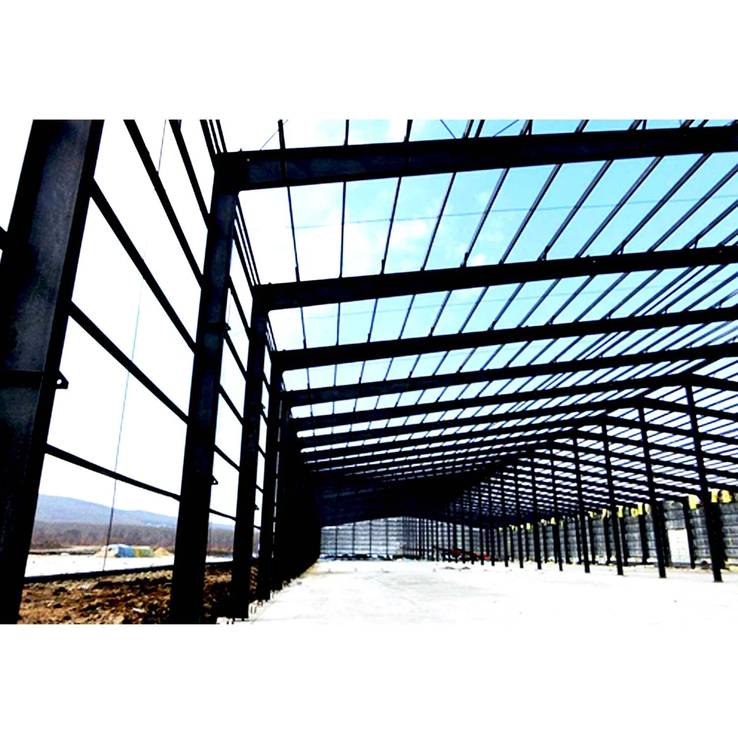 Prefab Steel Frame Structure Swimming Pool Canopy / Shade Structure