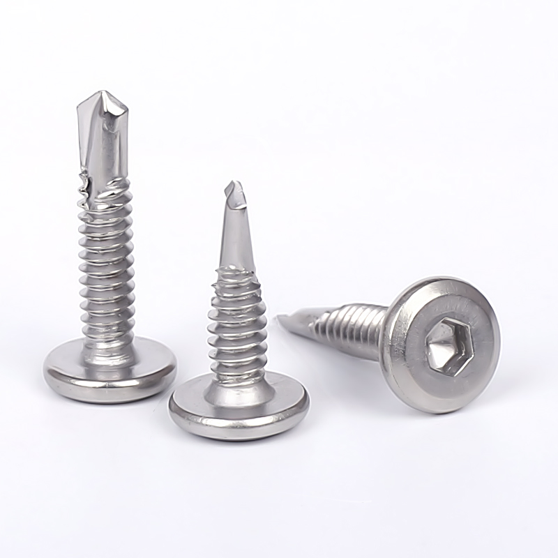 Stainless Steel Hex Socket Self Drilling Screw Stainless Steel Sheet Metal Flat Head Drilling Screw