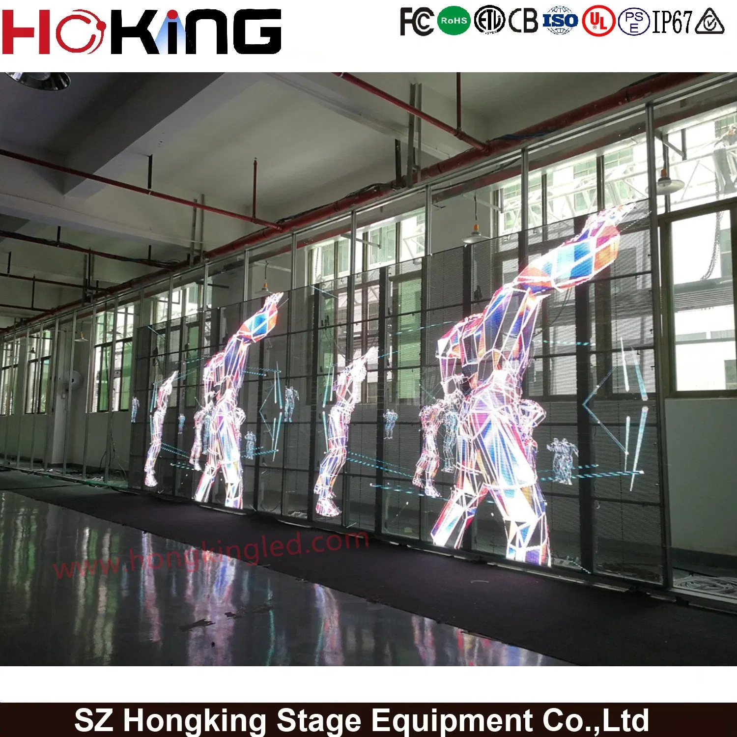 Outdoor High Brightness P3.9 P7.8 P10.4 Transparent Display for Jewelry Store/for Building/Curtain LED Display