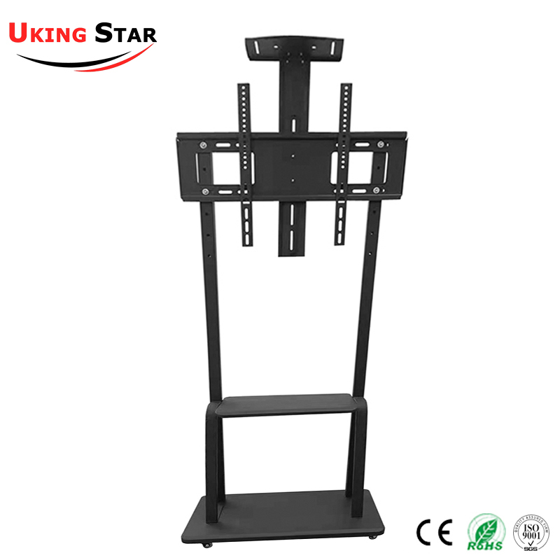 Uking Star Easy to Installation 40"~75" Full Motion TV Trolley Swivel Mobile TV Cart