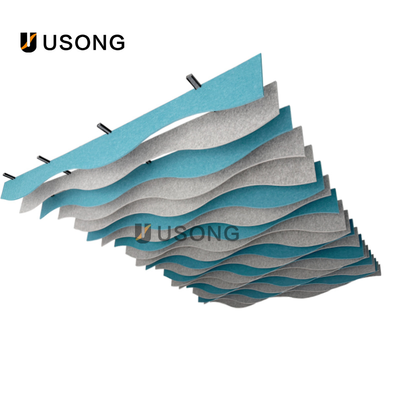 Acoustic Ceiling Wave Felt Panels - B1 Fire Safety, Usong Quality