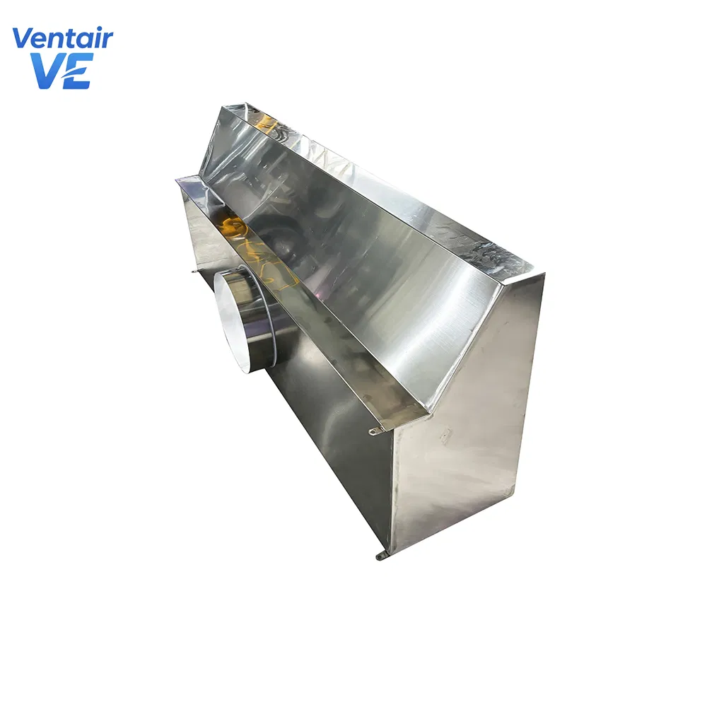 Commercial Outdoor Hotel Kitchen Range Hood with Low Noise Stainless Steel Wall-Mounted Smokeless Filter