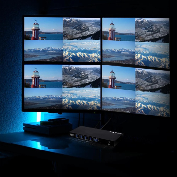 Custom 4 Port HDMI 4K 60Hz Splitter with S/Pdif & L/R 4K Video Switcher 1X4