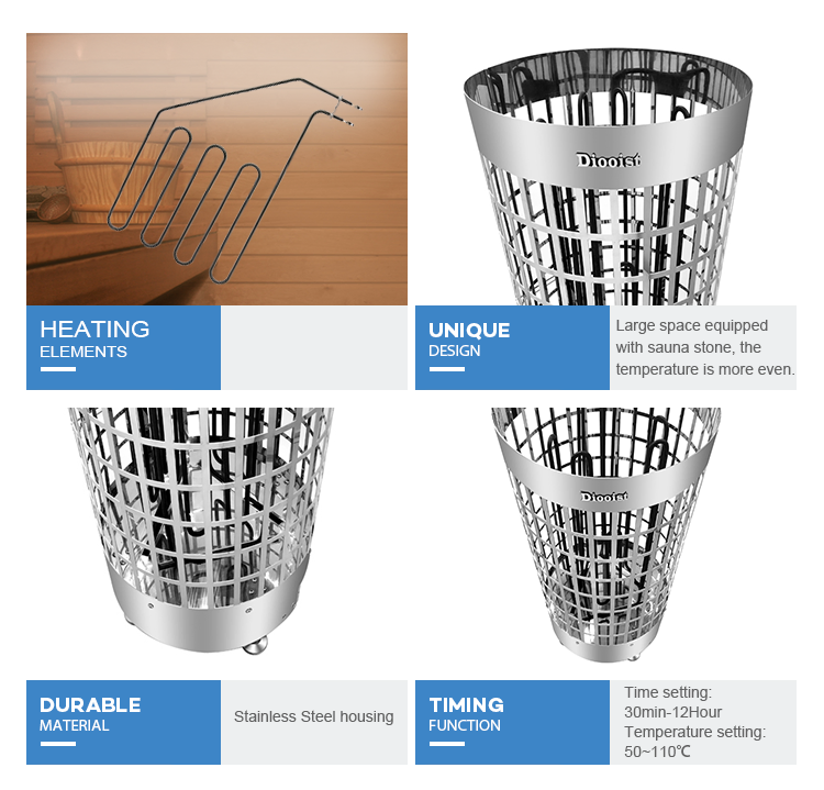 Электрический обогреватель для сауны Diooist 6 кВт