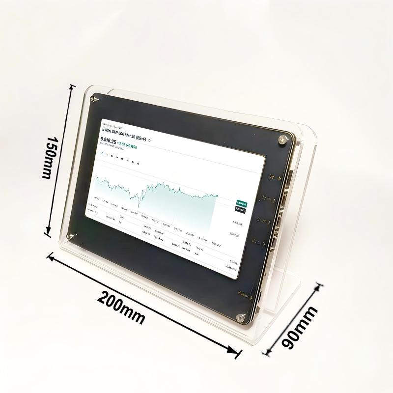 Custom Multi-Function TFT Information Display for Commodity Quotes, Currency Rates, Calendar & Temperature Humidity Financial Market Monitoring OEM/ODM Factory
