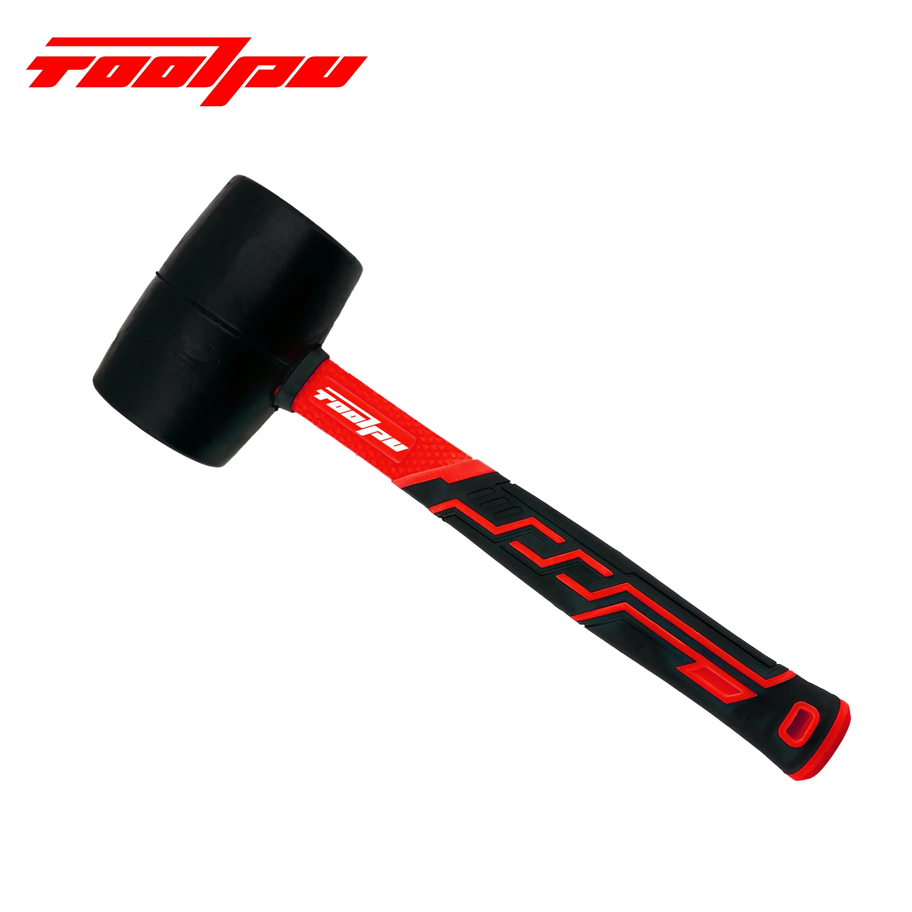 Black Dead Blow Shock-Absorbing Rubber Coated Rubber Mallet Hammer