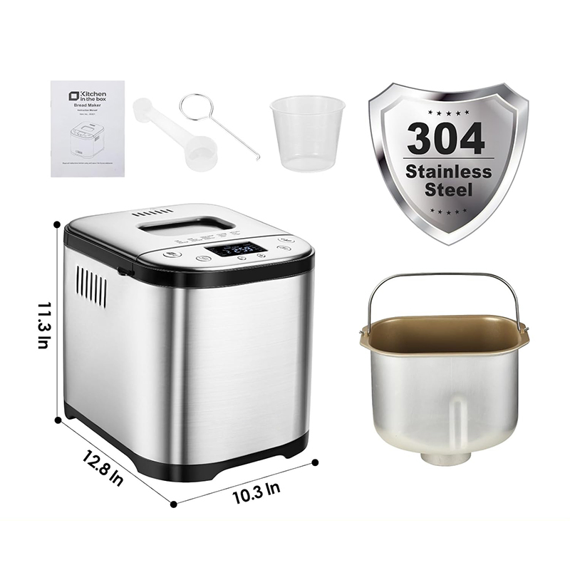 Professional 15-in-1 Stainless Steel Bread Maker Machine Breadmaker for Artisan Bread