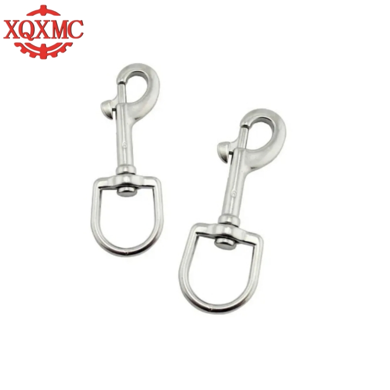 Stainless Steel 316 Swivel Ring Buckle Metal Hook Dog Leash Clip Keychain