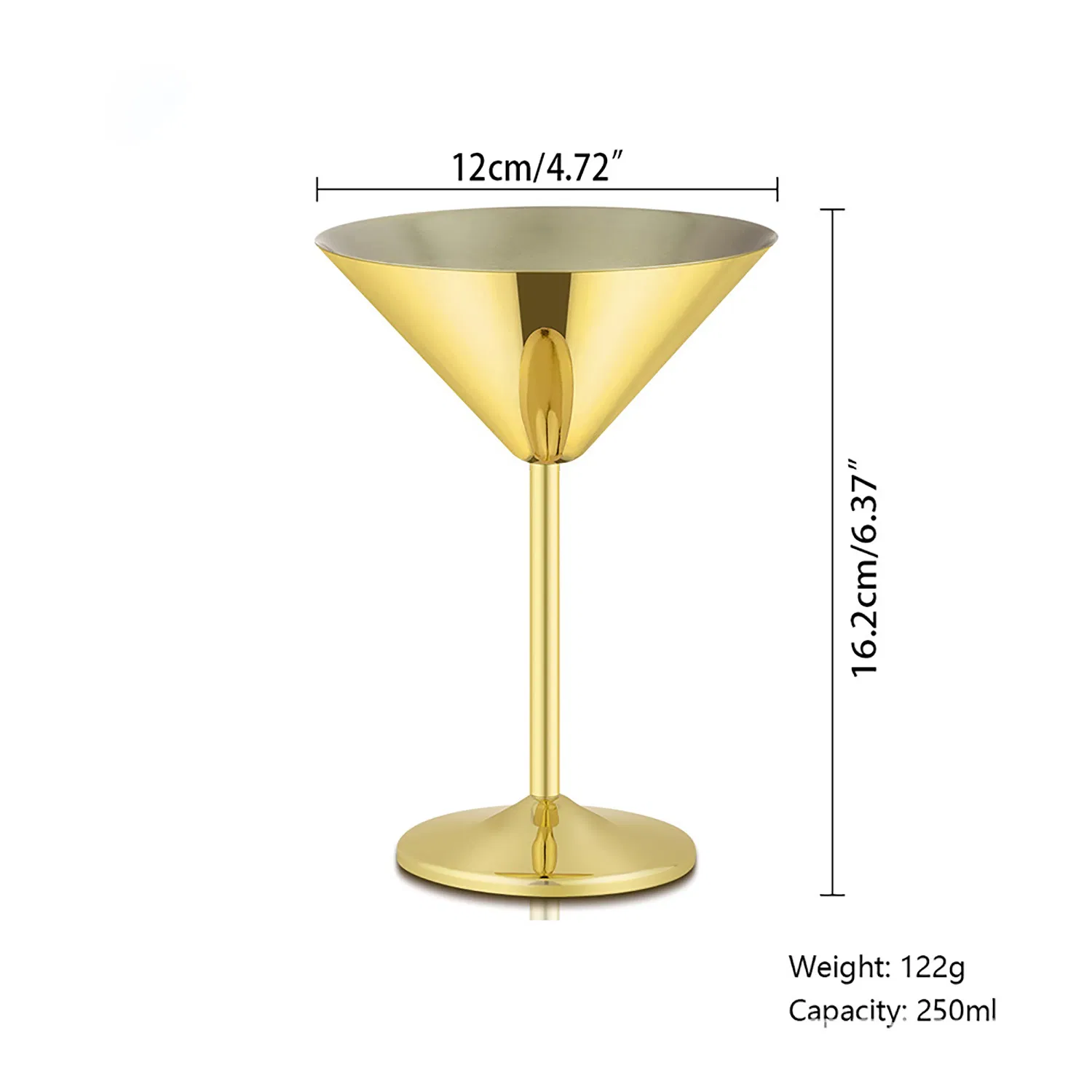 Стальной бокал для мартини Elegant Wine Goblet