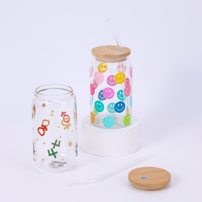 Стакан для кофе с цветочным принтом, 450 мл