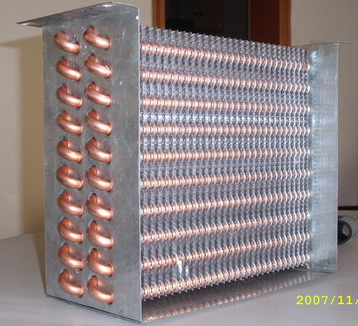 Heat Exchange Copper Tube Air Cooled Refrigerator Condenser