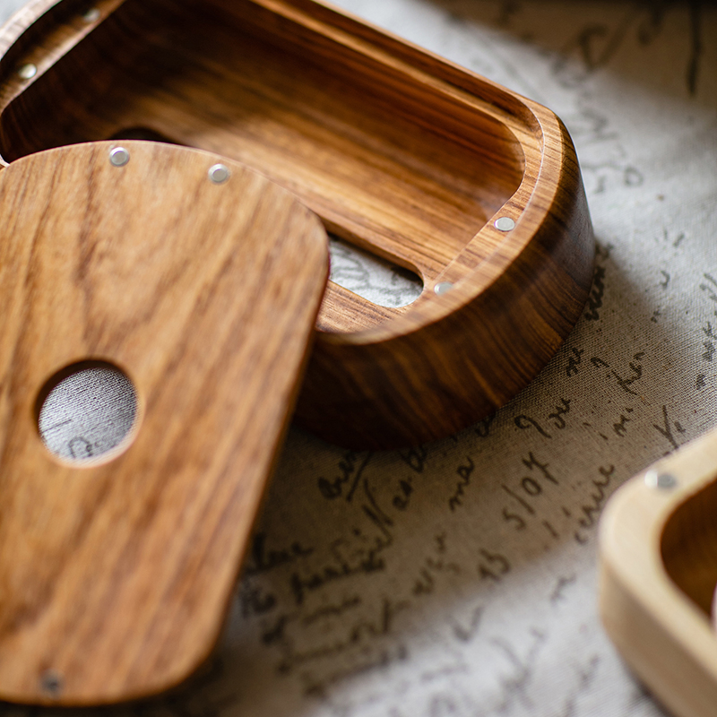 Space-Saving Wooden Box for Kitchen Tissue Paper Toilet Roll Dispenser