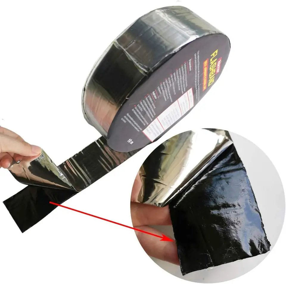 Strong Self Adhesive Bituminous Building Materials Waterproof Tape Asphalt Sealing Strip Flashing Tape for Roof Repair