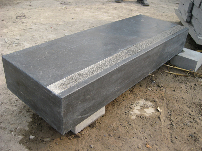 Bush-Hammered Blue Limestone Paving Steps for Outside