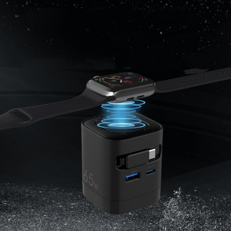 Беспроводной зарядник GaN 65W для телефона и часов