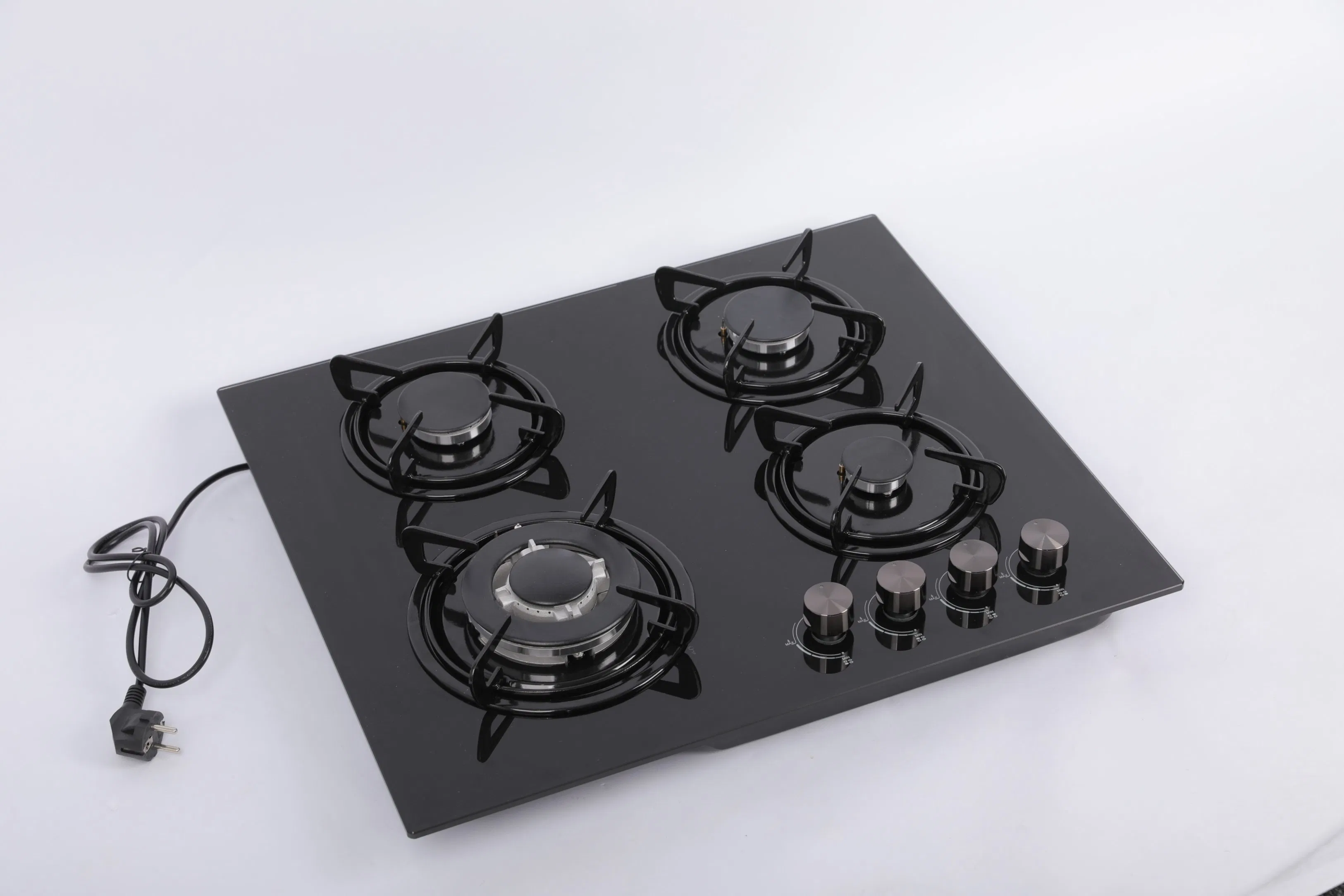 Embedded Gas Stove 4 Eyes Multi-Head Furnace Tempered Glass Panel Stainless Steel Gas Stove