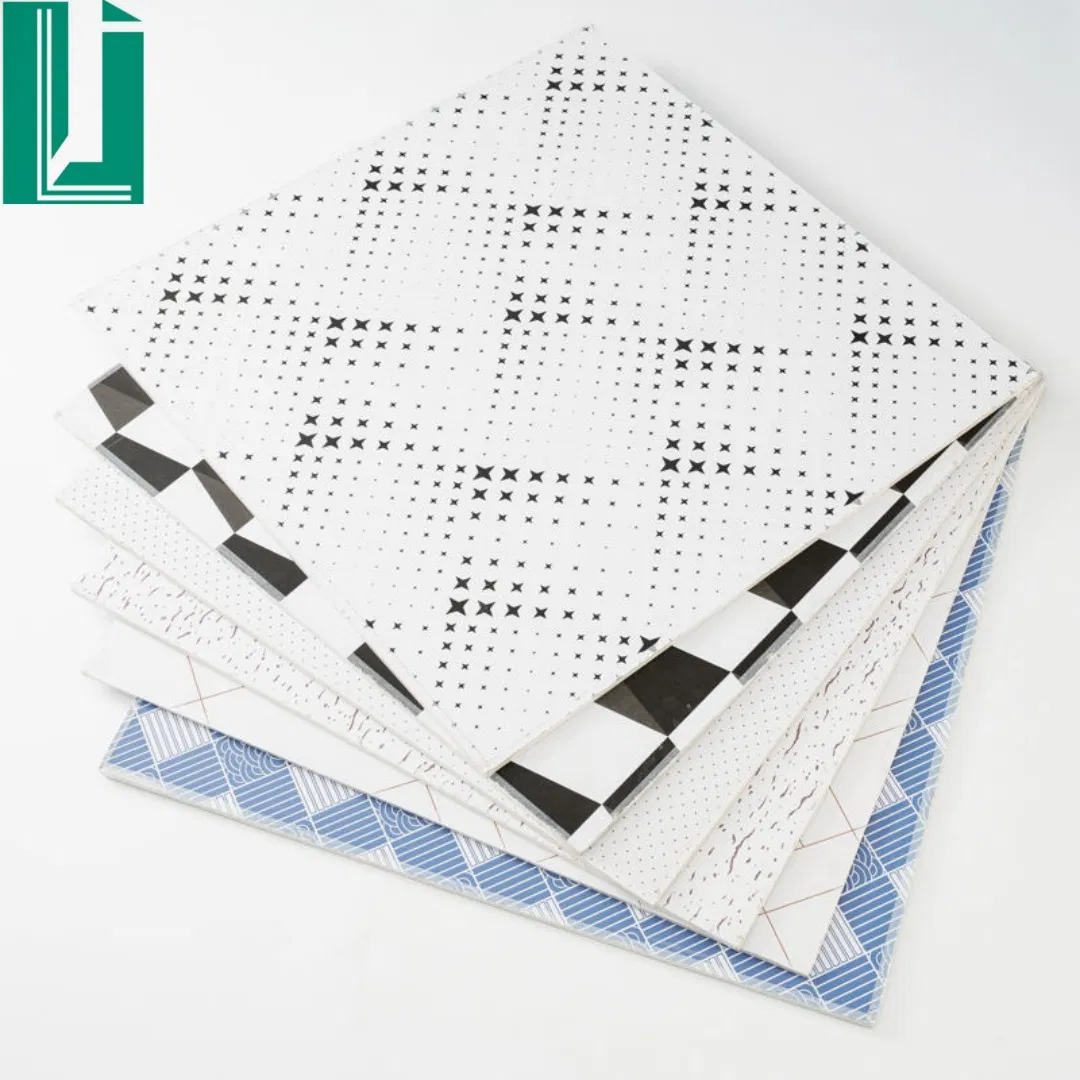 PVC Faced Gypsum Ceiling Tile Laminated 600X600mm 595*595mm