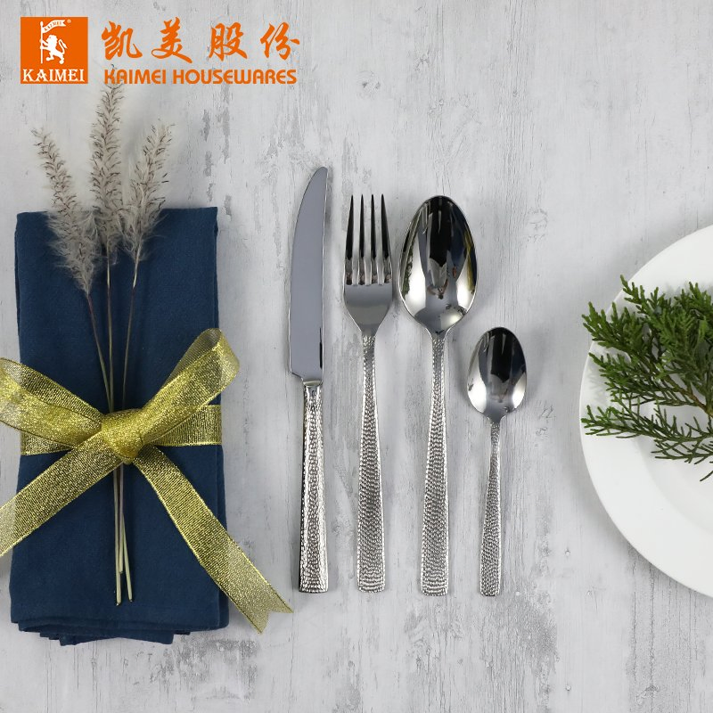 Wholesale Titanium Reusable Flatware Sets Wedding Gift Gold Cutlery Set