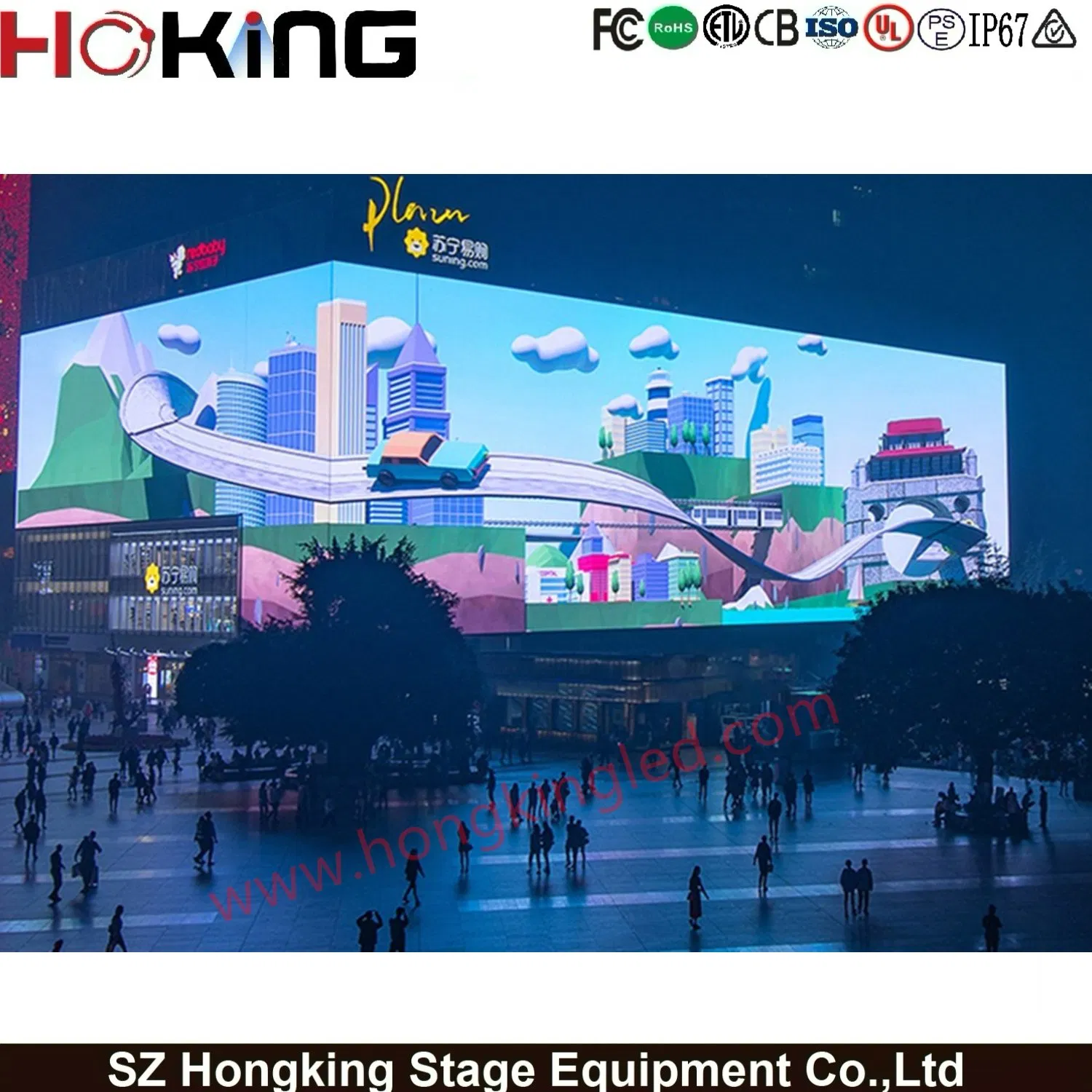 Full Sexi Video 1080P Energy Saving Outdoor 3D P6.67 P8 P10 HD 7680Hz Advertising Billboard LED Display Screen