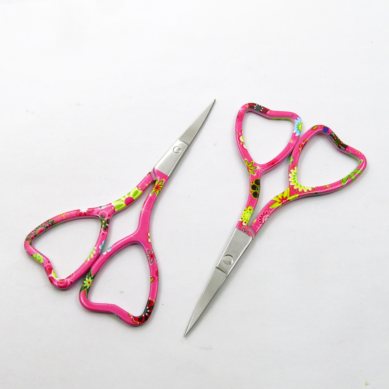 New Design Beauty Handle Curved Portable Eyebrow Eyelash Facial Trimming