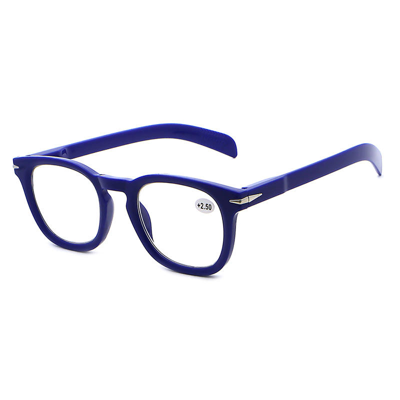 New Retro Round Full Frame Custom Logo OEM Reading Glasses with Metal Decoration