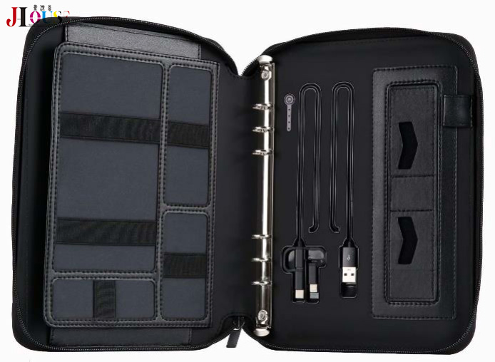 Custom Logo All-in-One A5 Charging Notebook with 16GB USB and 8000mAh Power Bank